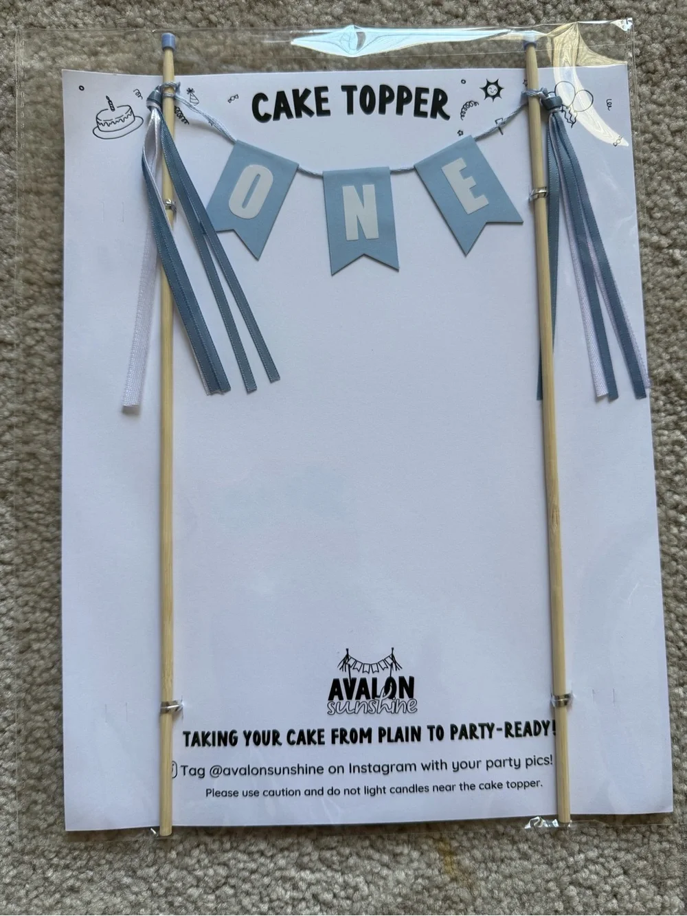 ONE Cake Topper Banner